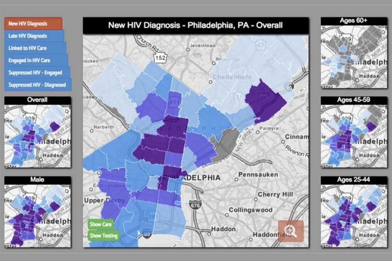 Site maps HIV in Philadelphia