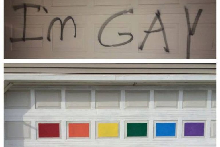 N.J. family turns graffiti into pro-gay message