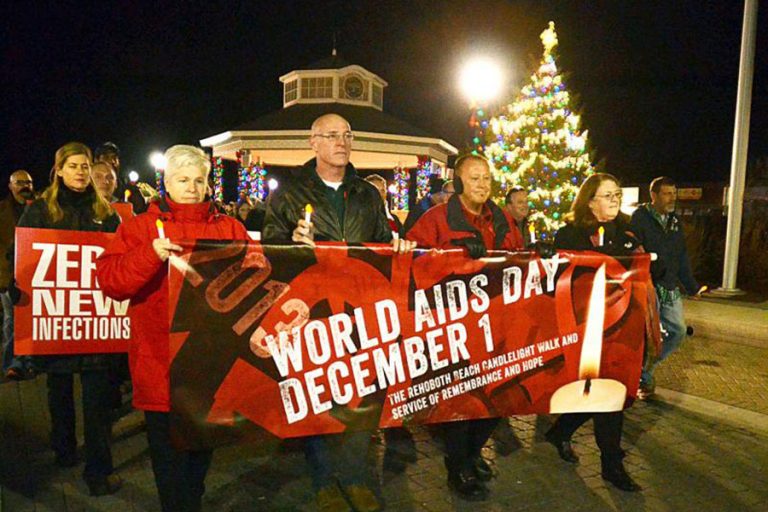 Rehoboth’s candlelight walk for World AIDS Day