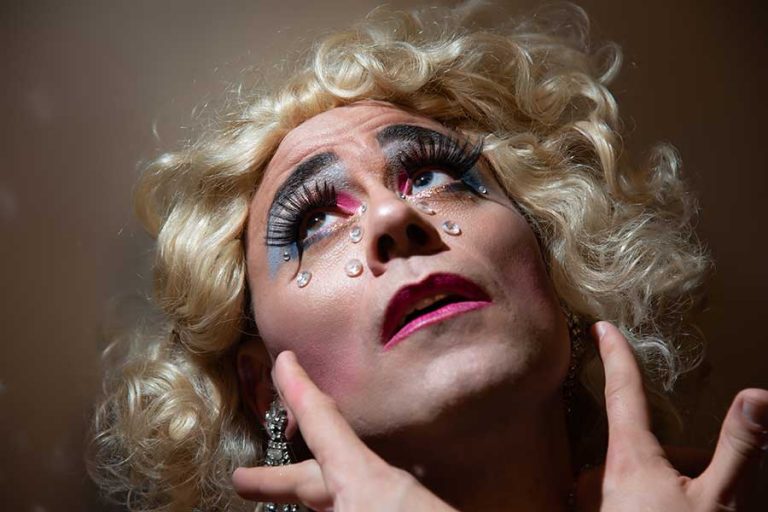 Local drag performer sings originals, bats her lashes