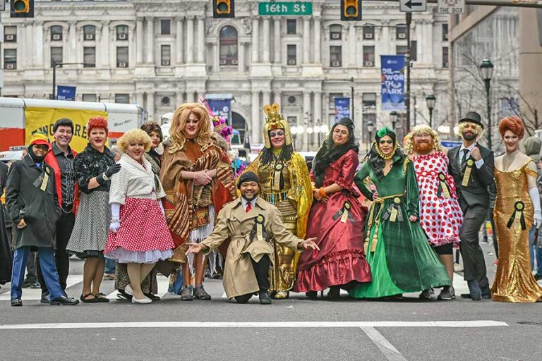 Mummers participants wear blackface, a reminder of the parade’s racist and bigoted past
