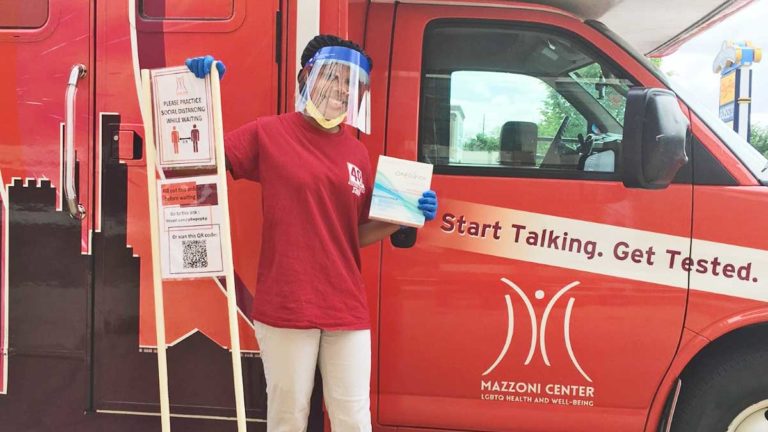 Mazzoni Center mobile unit offers free take-home HIV tests to the public