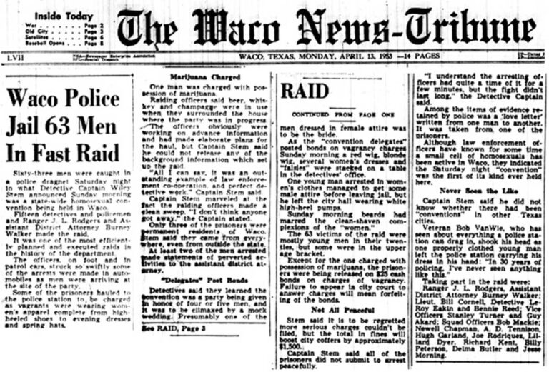 The 1953 Gay Raid in Waco