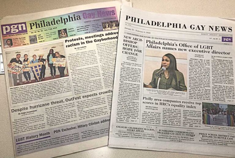 Copies of Philadelphia Gay News