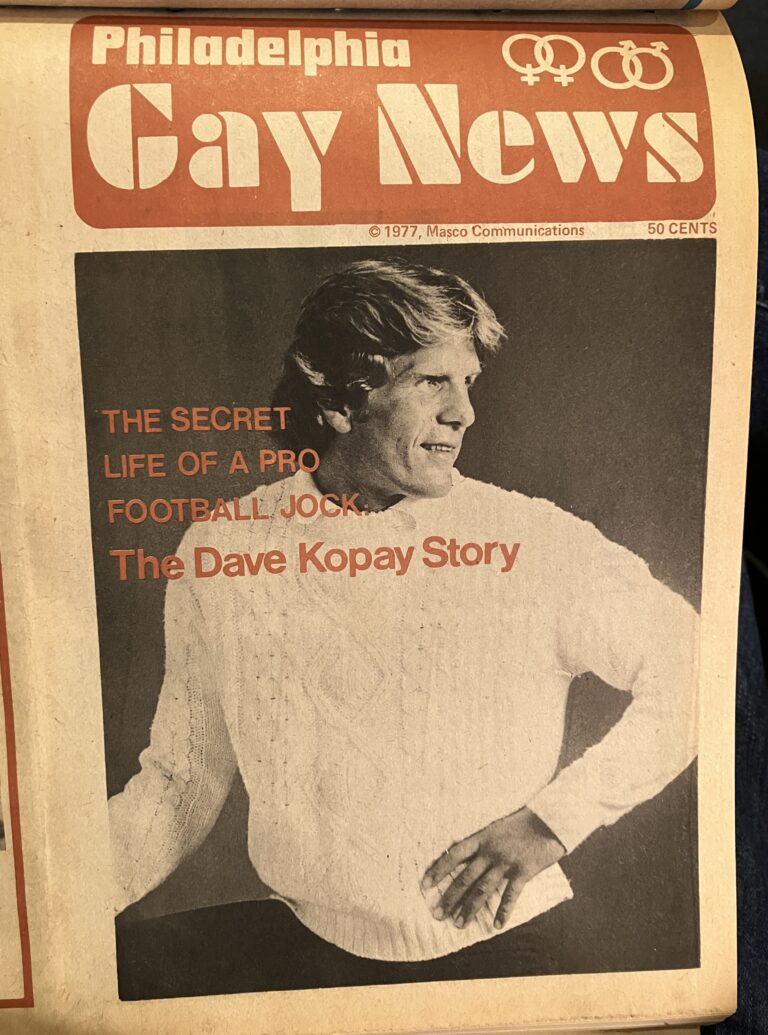 Dave Kopay shocked the sports world in 1975