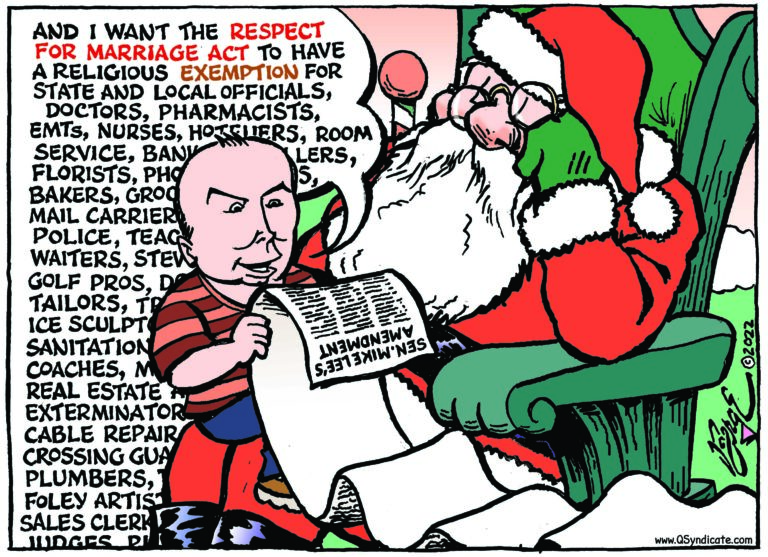 Editorial Cartoon: “All He Wants for Christmas”