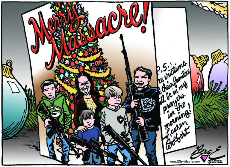 Editorial Cartoon: “Merry Massacre”