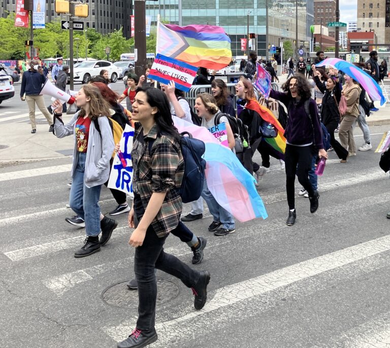 Philly’s trans students stage walkout to rally for their rights