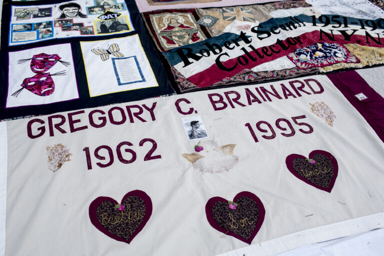 Squares from the AIDS Memorial Quilt, which will be on display at the annual AIDS Walk Philly. (Photo: Phil Mantas)