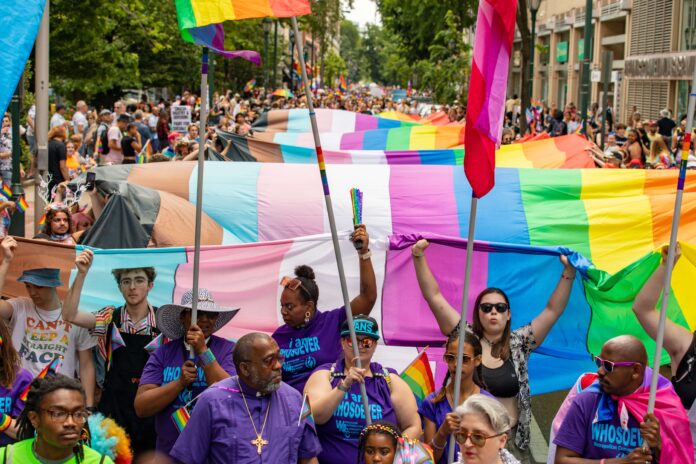 Marchers during the 2023 Philly Pride Parade.