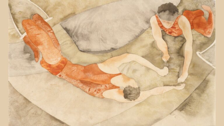 Charles Demuth’s “Two Trapeze Performers in Red.” (Photo Courtesy of the Barnes Foundation)