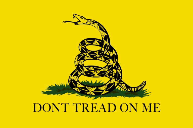 The Gadsden, Don't Tread On Me flag, Authentic version color and scale