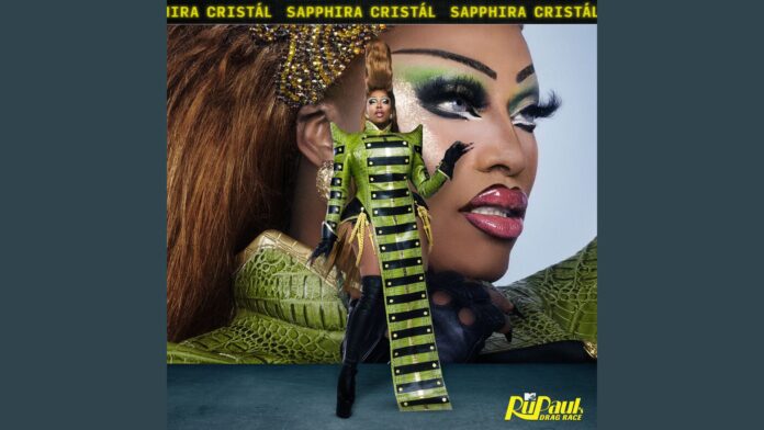 Sapphira Cristál in the promotional image for RuPaul's Drag Race season 16