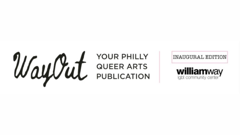 The logo for the inaugural issue of Way Out, William Way LGBT Community Center’s new arts publication.