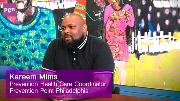 Kareem Mims, the Prevention Health Care Coordinator at Prevention Point Philadelphia