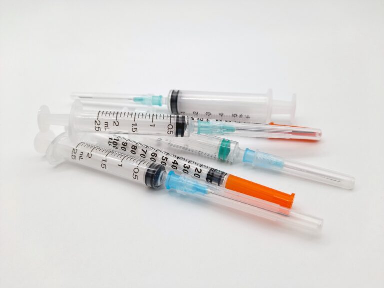 A small pile of syringes.