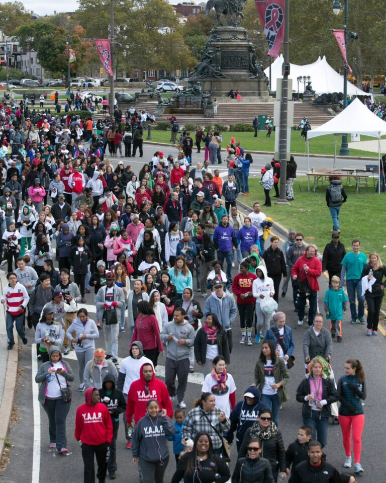 The crowd during a previous AIDS Walk Philly.