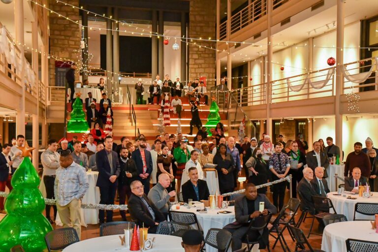 Attendees gather during DVLF TOY 2023 at UArts Hamilton Hall.