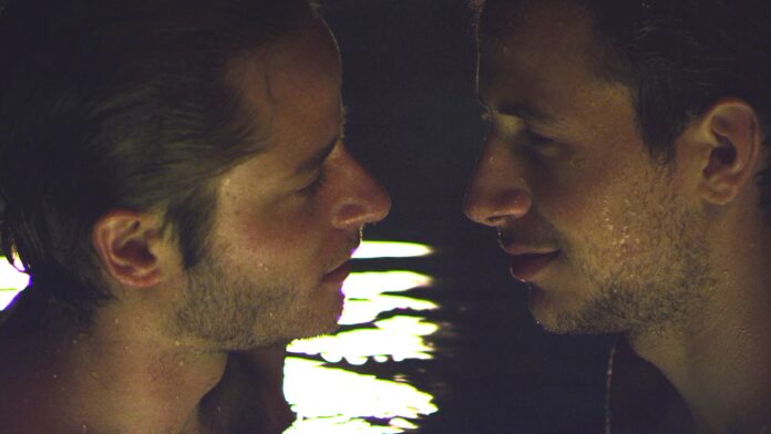 From left Michael Aloni and Nicholas Jacob in a scene from ‘Out in the Dark.’