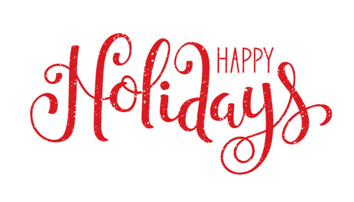 HAPPY HOLIDAYS brush calligraphy vector banner