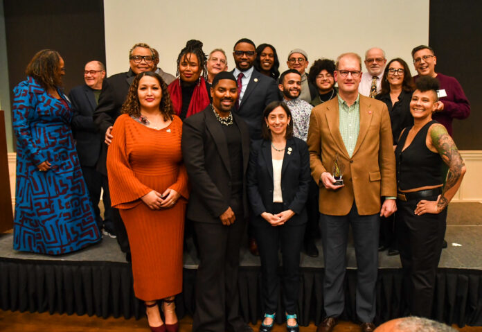 Honorees during the inaugural Philadelphia LGBTQ+ Hall of Fame Awards at the Museum of the American Revolution.