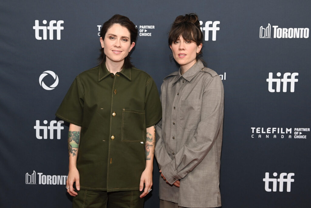 Tegan Quin and Sara Quin attend the ‘Fanatical: The Catfishing Of Tegan And Sara’ world premiere at the Royal Alexandra Theater on Sept. 13, 2024 in Toronto, Ontario. (Photo: Ryan Emberley/Getty Images for Disney)