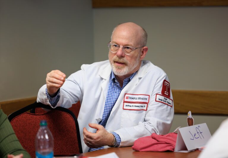 Dr. Grand (he/him) trains new physicians at Temple Health to understand and provide mental health letters for gender-affirming surgery, in an effort to make them more accessible for people pursuing surgery.