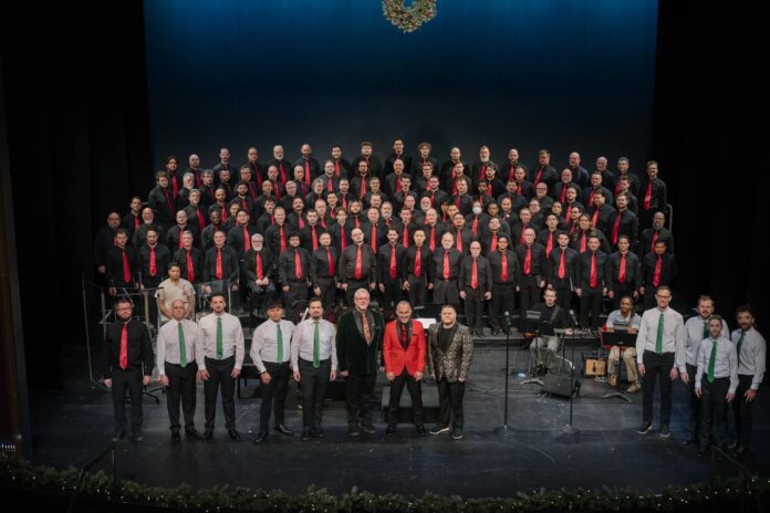 The Philadelphia Gay Men’s Chorus during their 2024 holiday concert, “Naughty or Nice.”