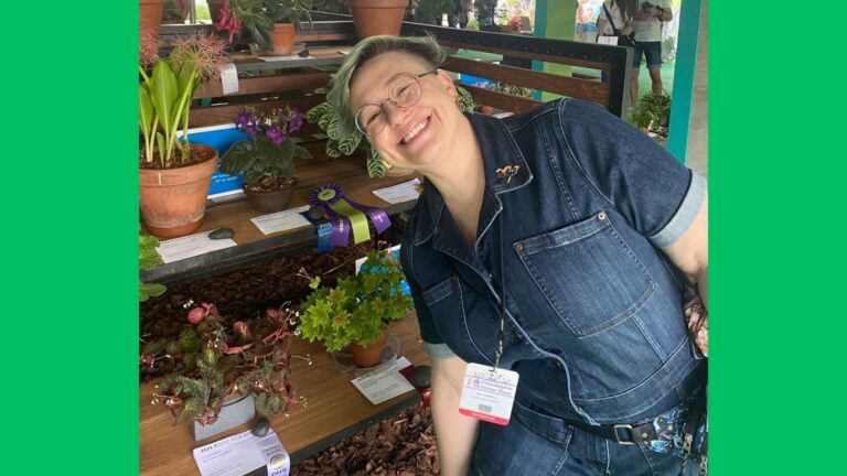 Bex Claire Hamell, one of the participants in the Philadelphia Flower Show.